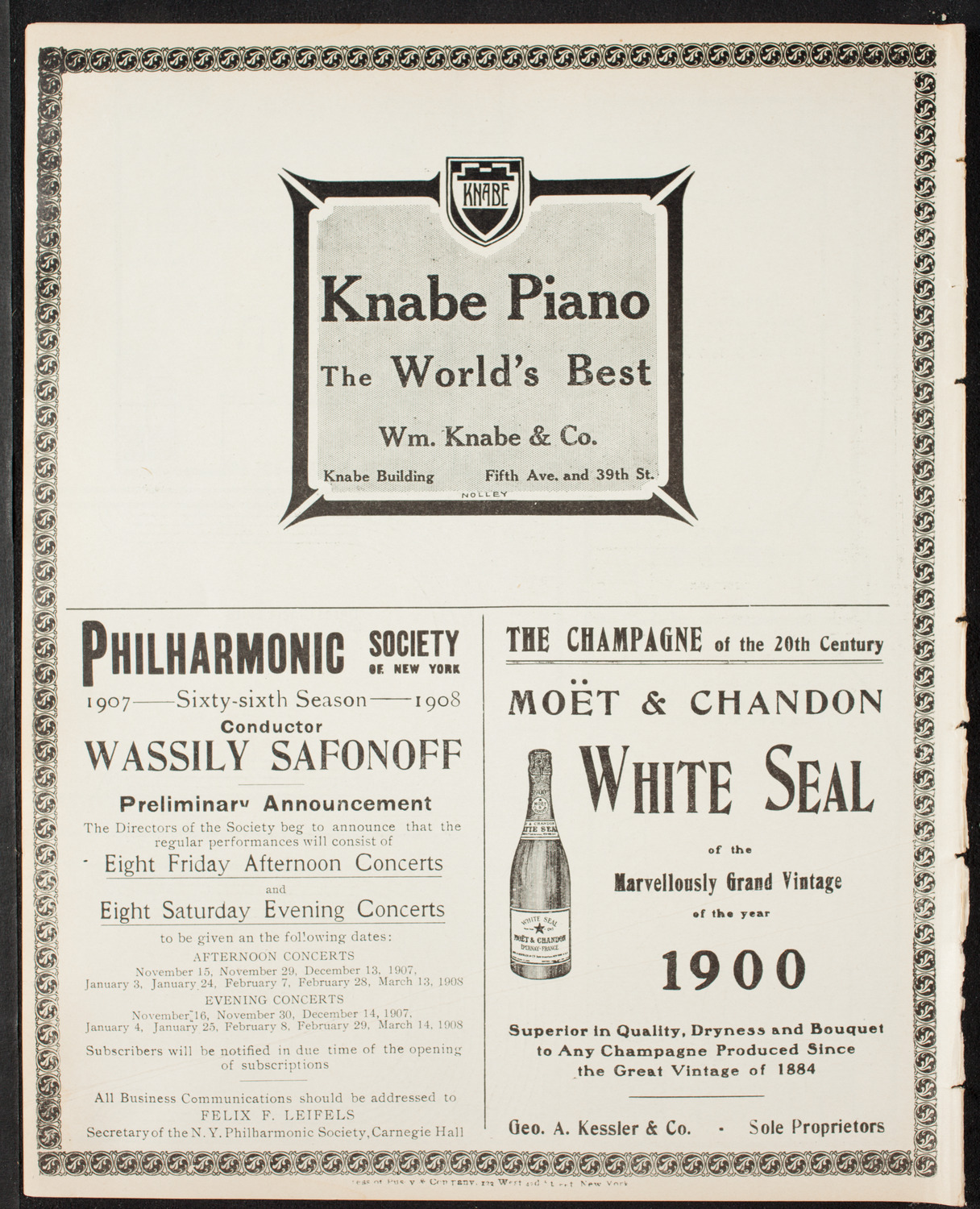 Young Men's Symphony Orchestra of New York, April 28, 1907, program page 12