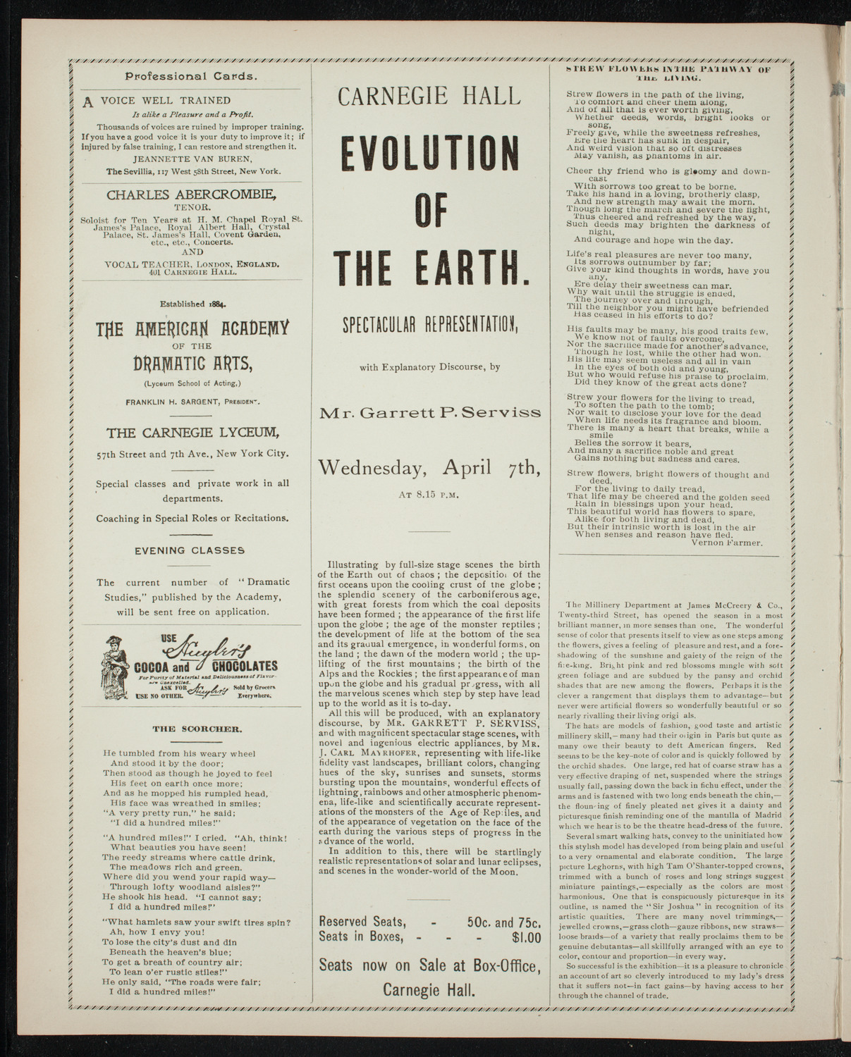 Benefit: New York and Brooklyn St. Andrew's One-Cent Coffee-Stands, April 6, 1897, program page 2