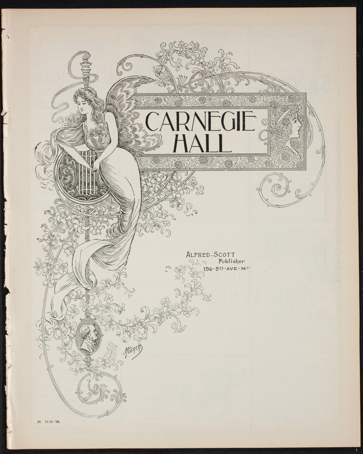 Marcella Sembrich, Soprano, with Orchestra, December 31, 1900, program page 1