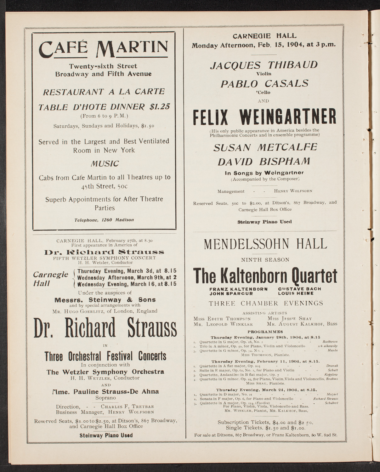 Arion Society, January 22, 1904, program page 10