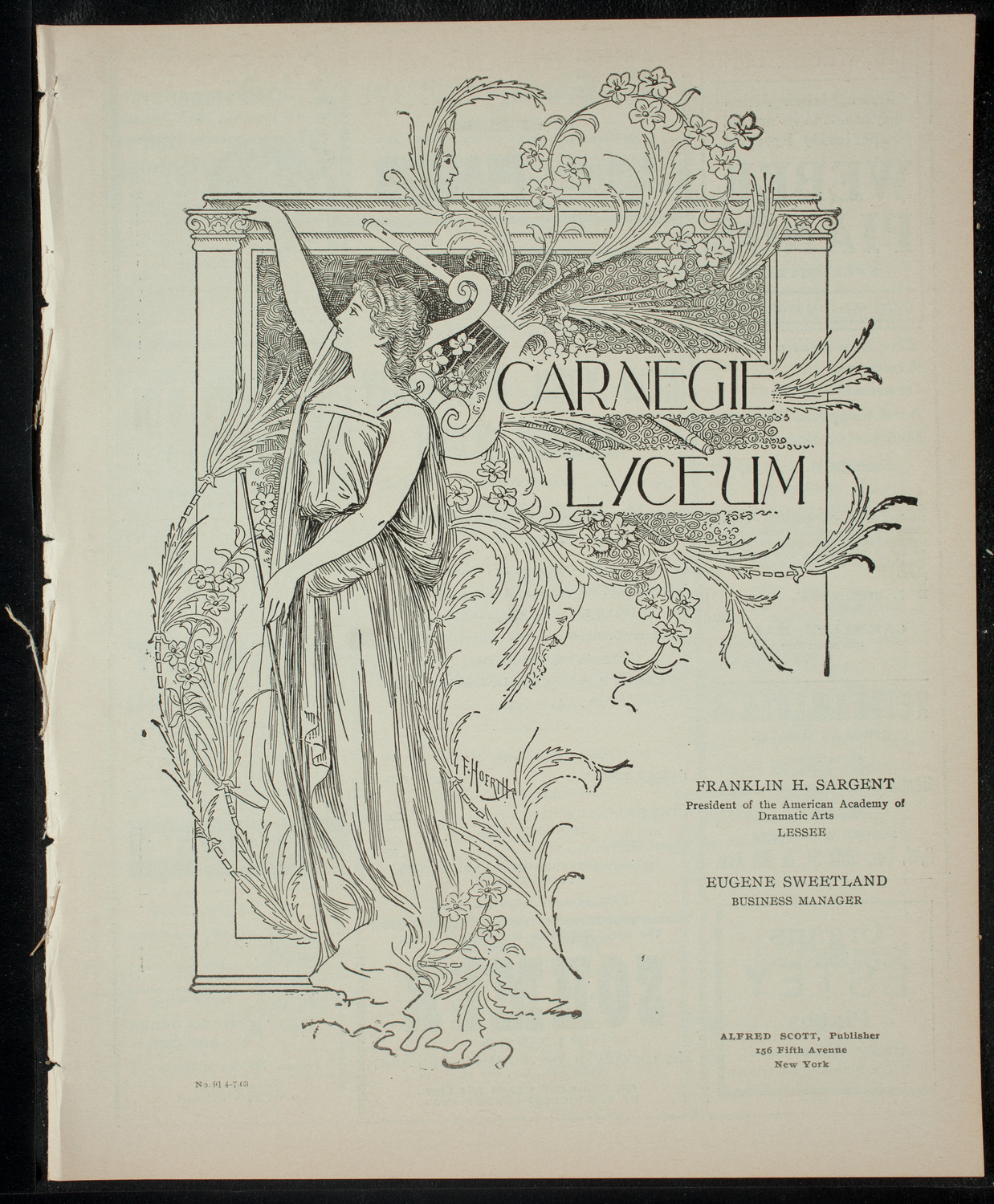 New York University Musical Clubs, April 7, 1903, program page 1