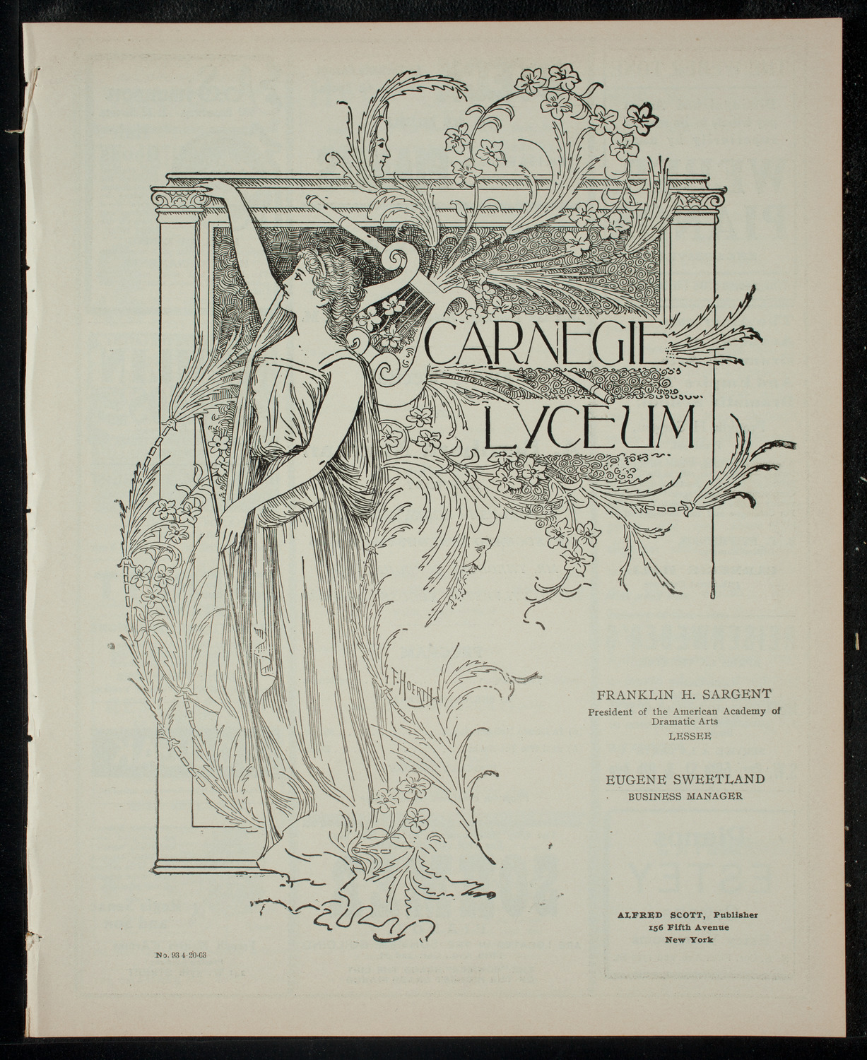 A. Bernhard Nierman and Others, April 20, 1903, program page 1