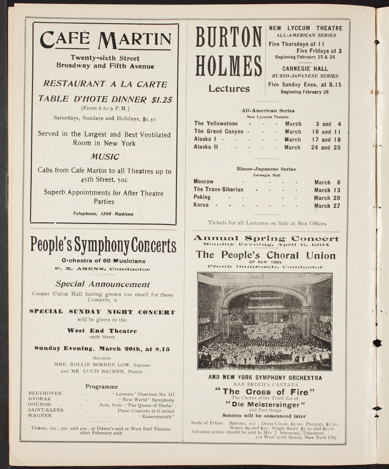 New York Philharmonic, March 5, 1904, program page 10