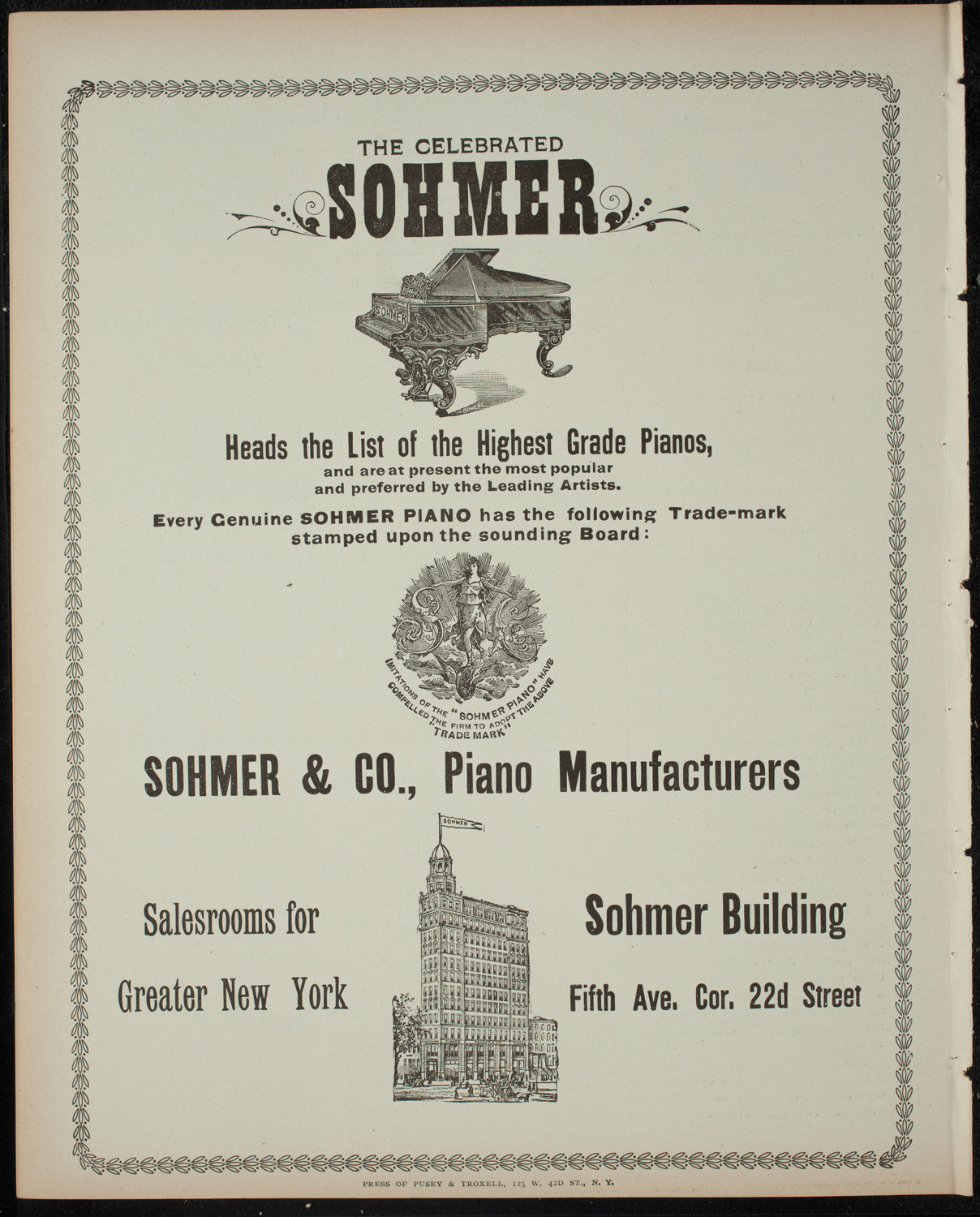 Union College Musical Association Glee, Banjo and Mandolin Clubs, April 29, 1899, program page 8