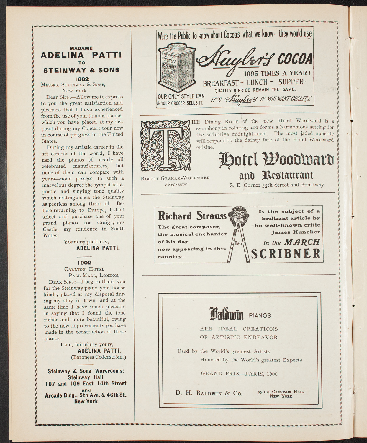 Richard Strauss with Pauline Strauss de Ahna and David Bispham, March 1, 1904, program page 4