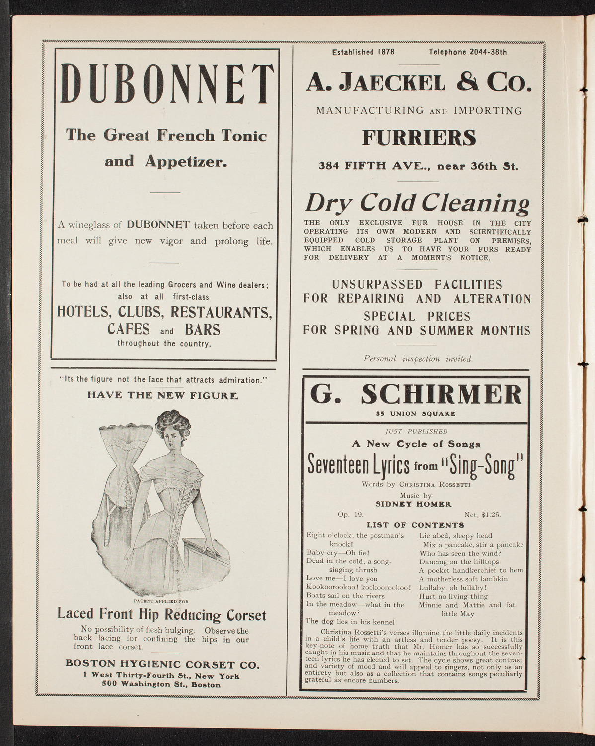 The Civic Forum, April 28, 1908, program page 8