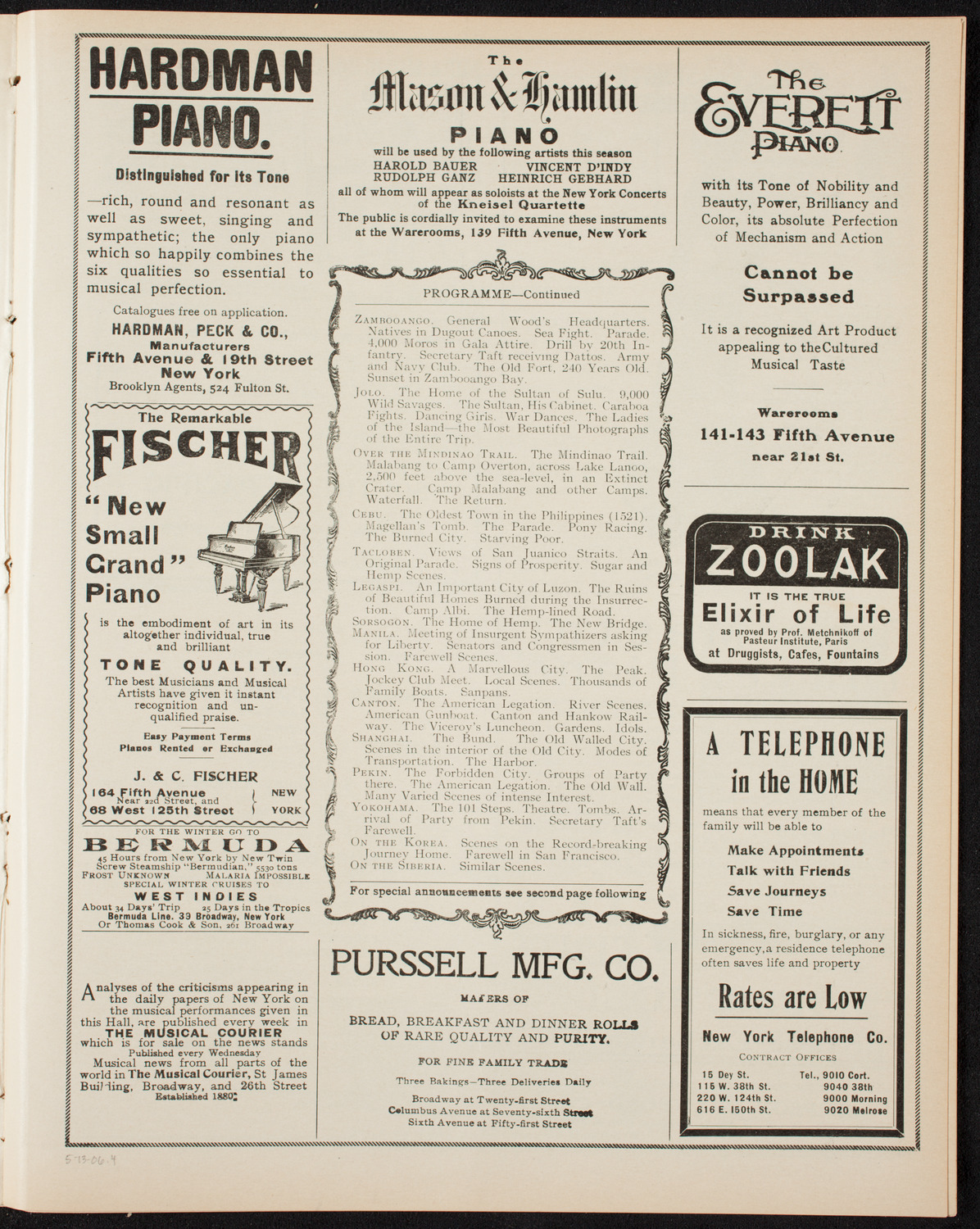 Lecture by Burr McIntosh, May 13, 1906, program page 7
