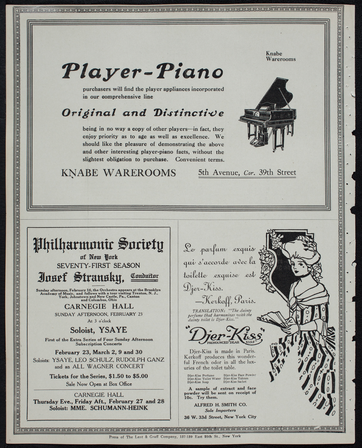New York Philharmonic, February 13, 1913, program page 12