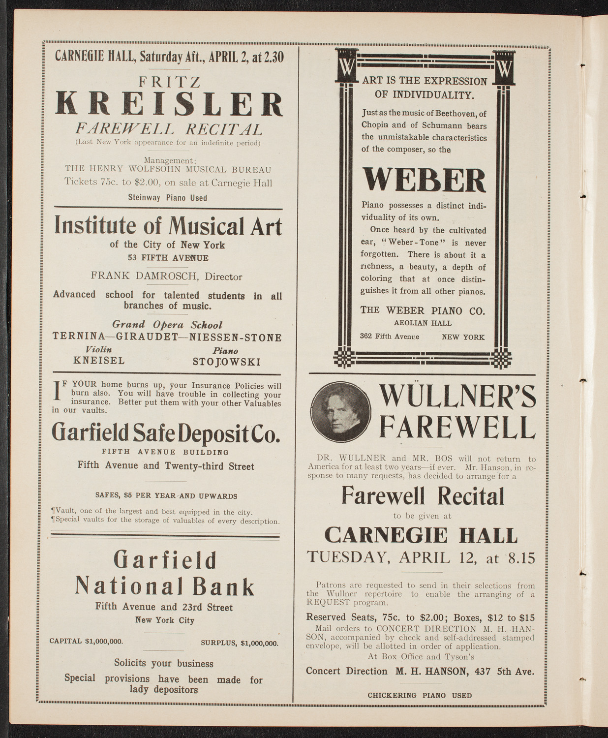 Oratorio Society of New York, March 25, 1910, program page 6