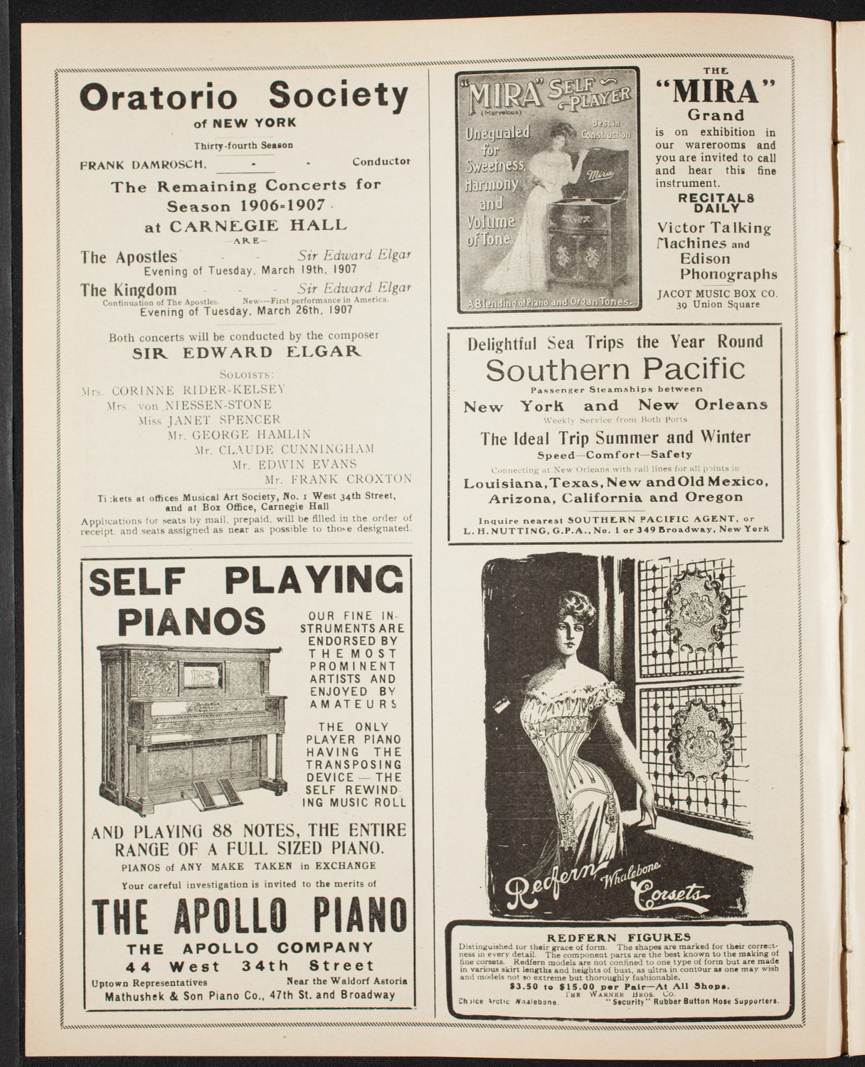 New York Philharmonic, March 15, 1907, program page 2