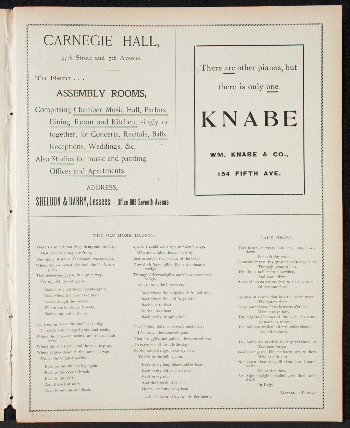 Mount Olivet Baptist Church 22nd Anniversary Service, May 6, 1900, program page 7