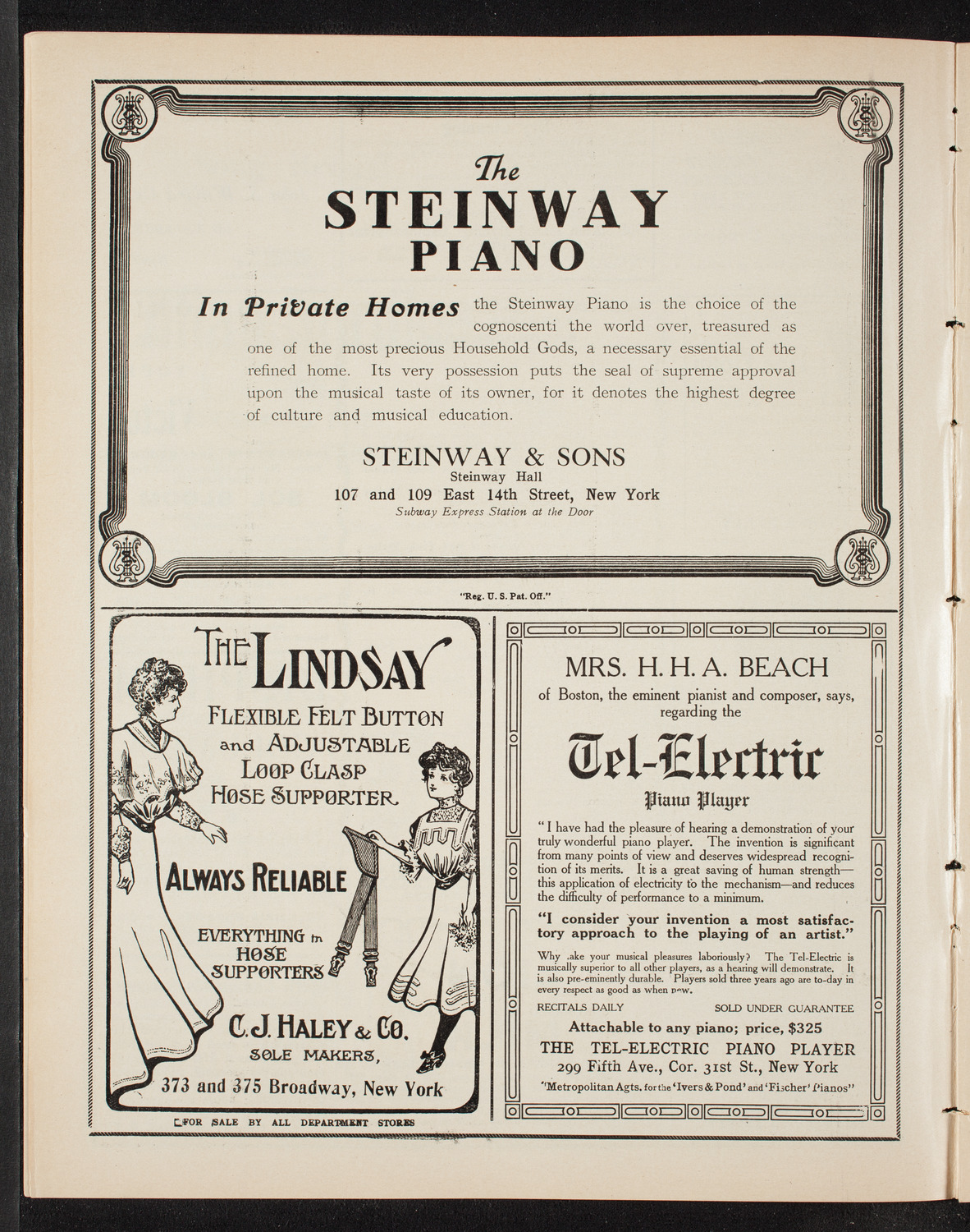 German Liederkranz, February 6, 1909, program page 4