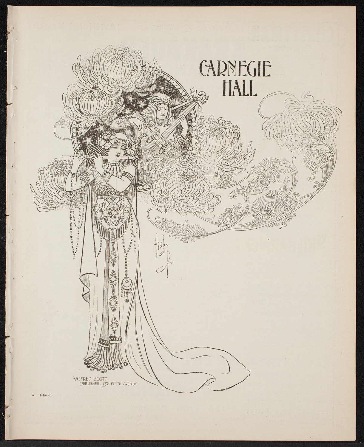 New York Philharmonic, November 15, 1901, program page 1