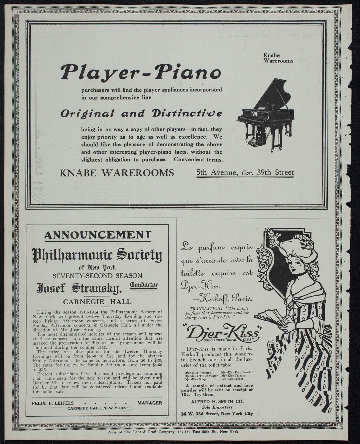 Russian Symphony Society of New York, April 23, 1913, program page 12