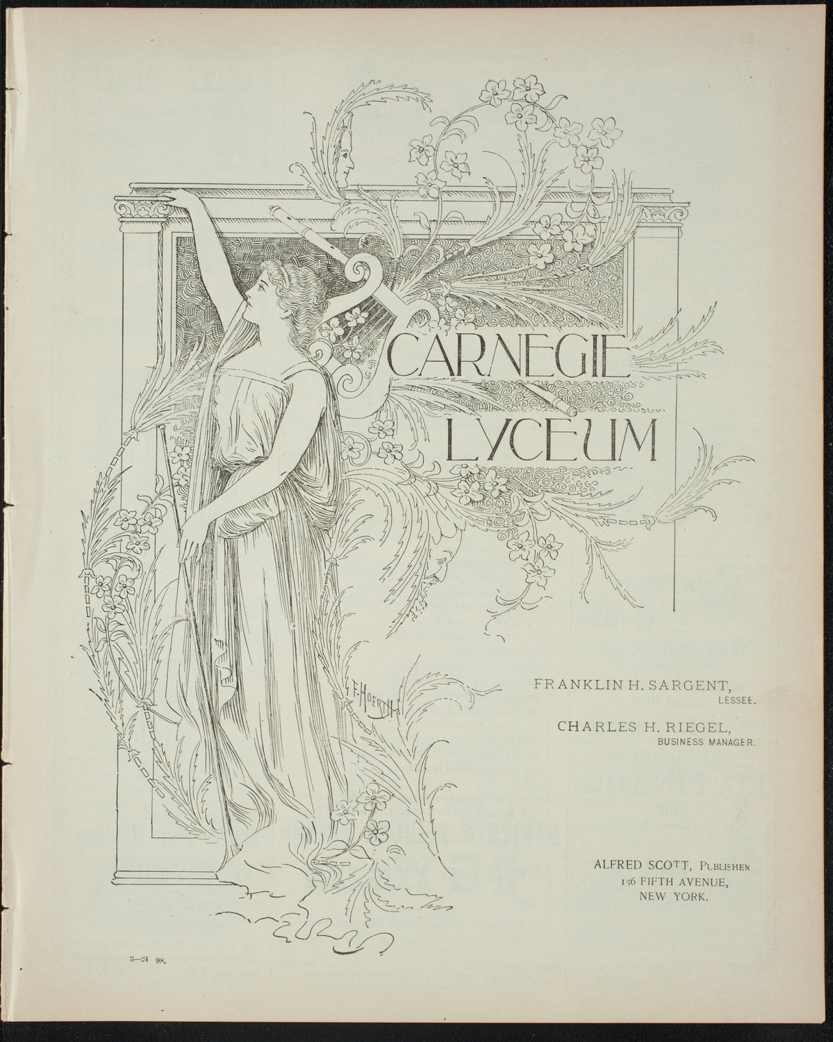 Ethelbert Nevin/ Julie Wyman/ Isadora Duncan, March 24, 1898, program page 1