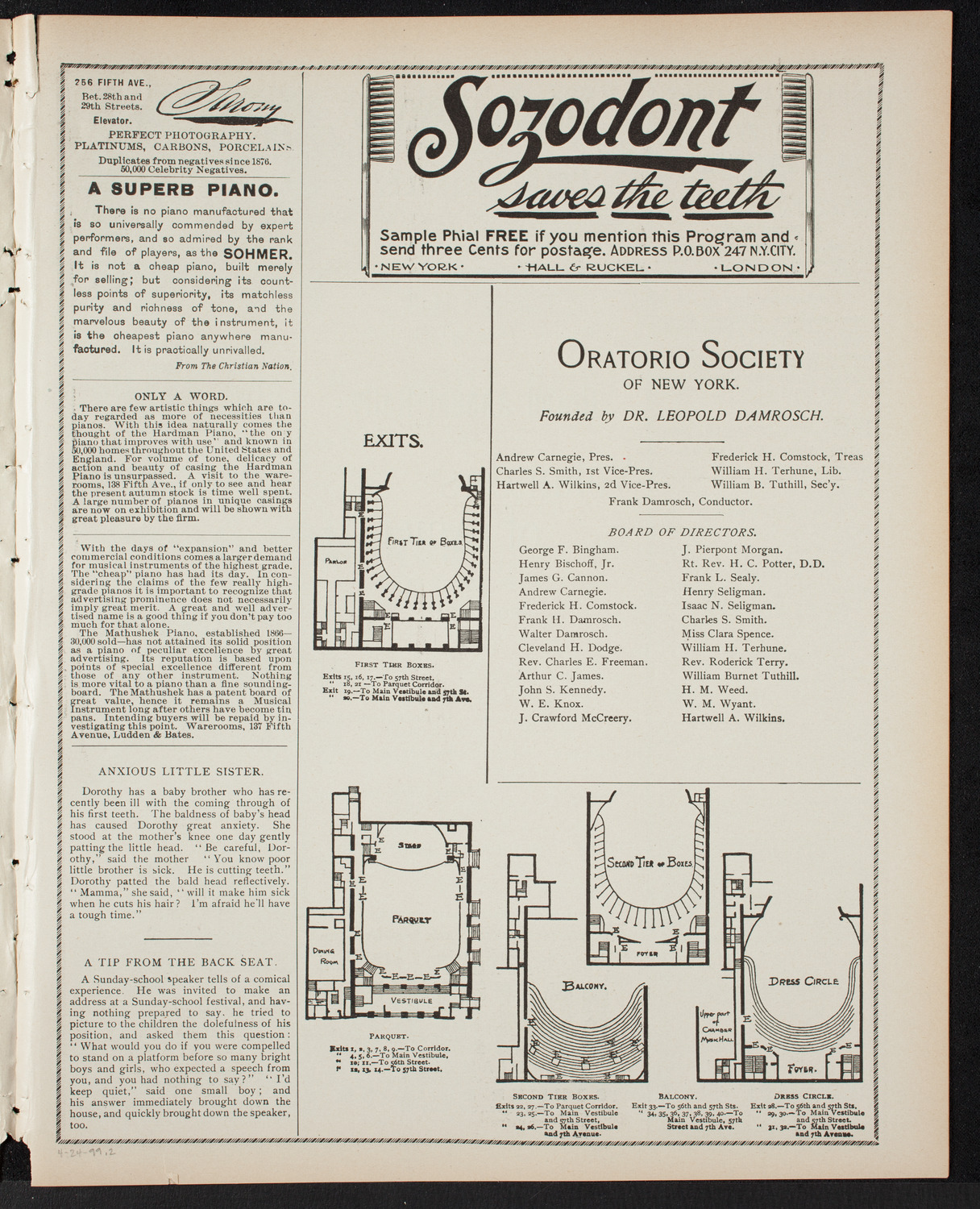 Rally: Volunteers of America, April 24, 1899, program page 3