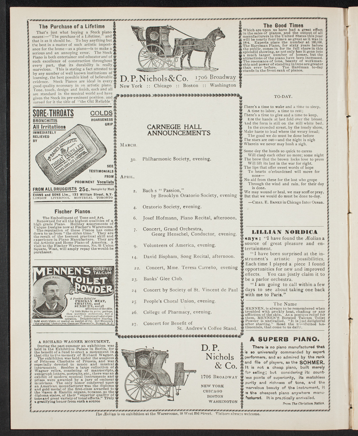 Symphony Concert for Young People, March 30, 1901, program page 2