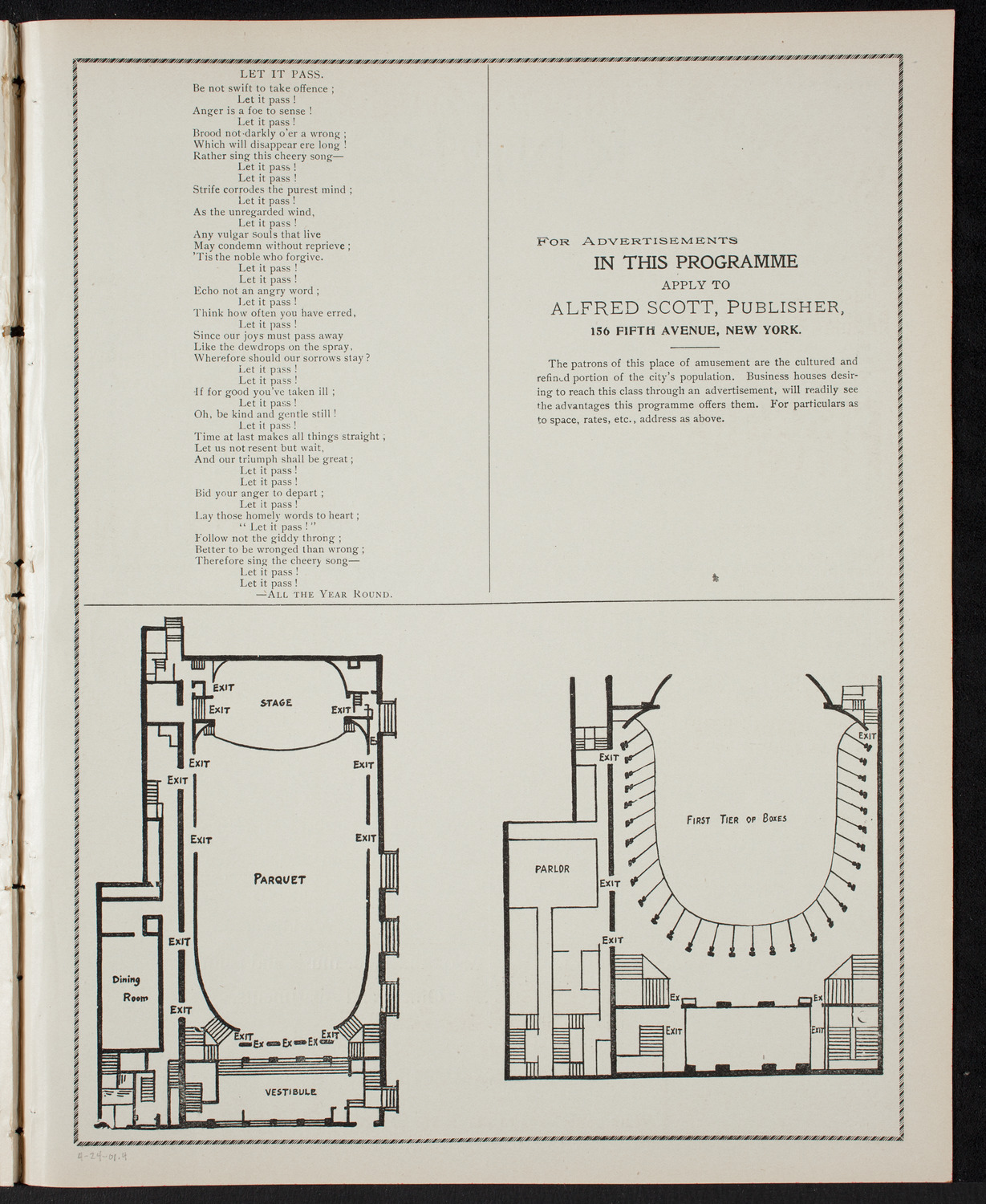 Lecture and Musicale for the Benefit of St. Vincent de Paul Society, April 24, 1901, program page 7