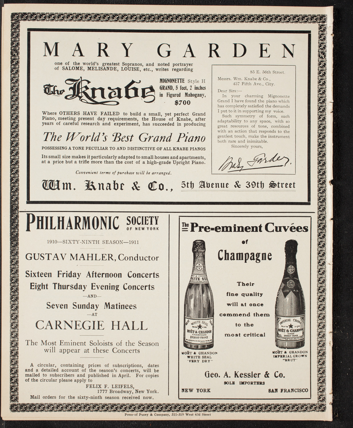 Benefit: St. Vincent de Paul Society, May 1, 1910, program page 12