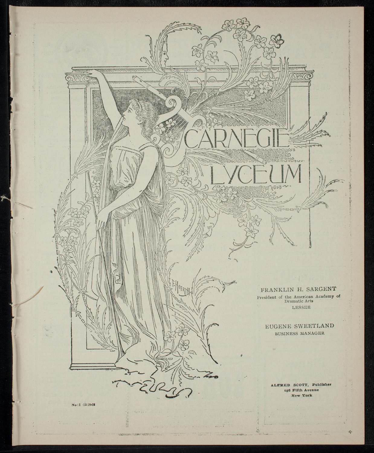 Columbia University Sophomore Dramatic Association, December 18, 1902, program page 1