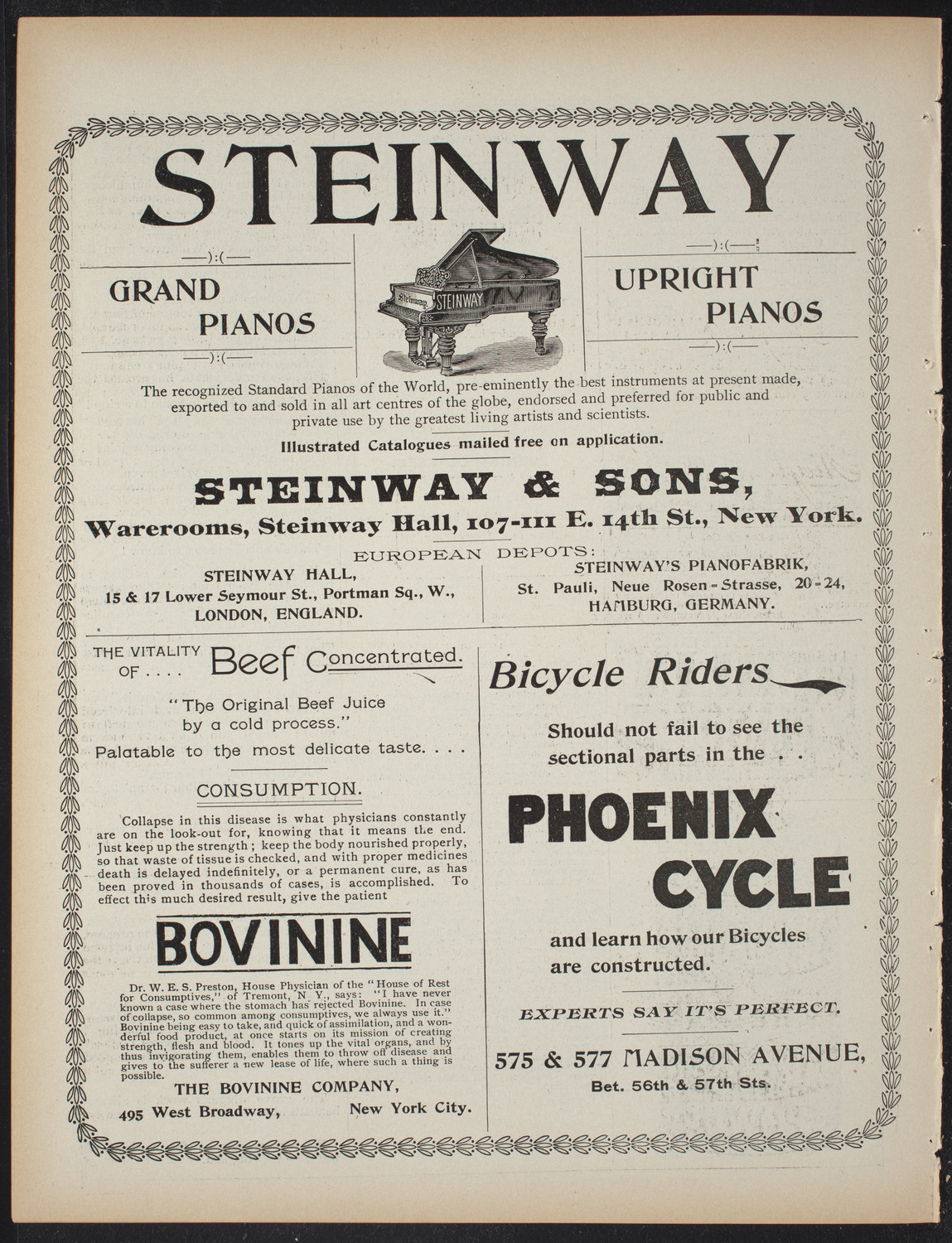 Marie von Hammer, March 8, 1897, program page 8