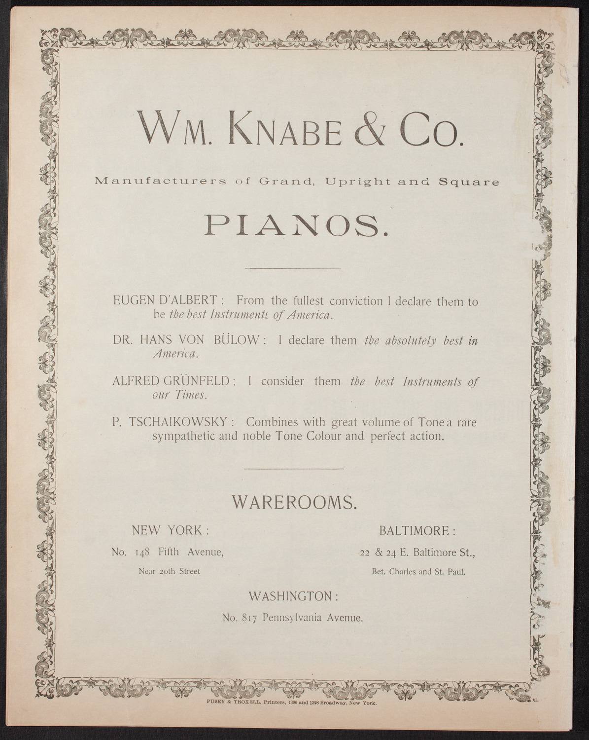 Discourse on The Drama by Joseph Jefferson, March 1, 1893, program page 8