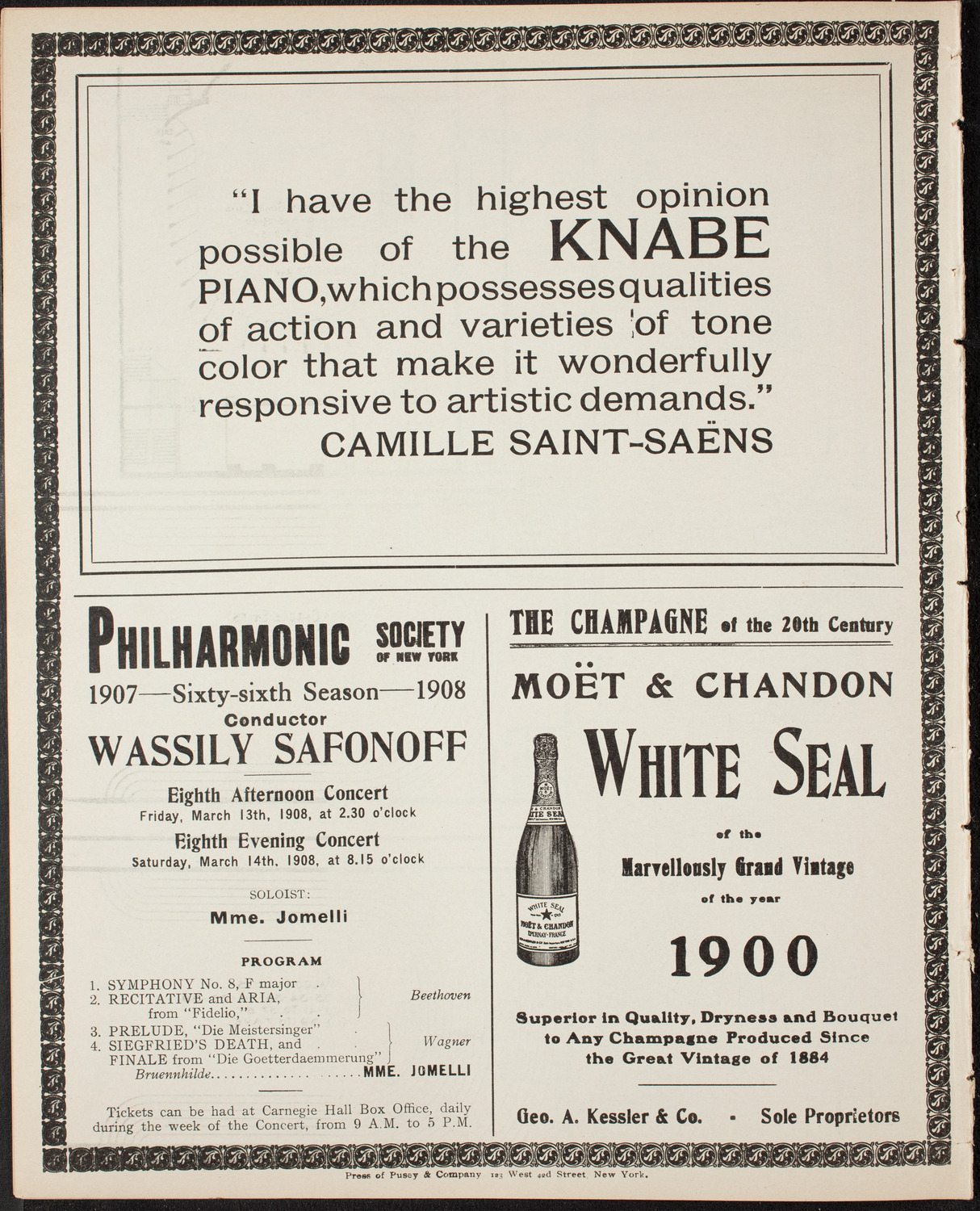 The Civic Forum, March 8, 1908, program page 12