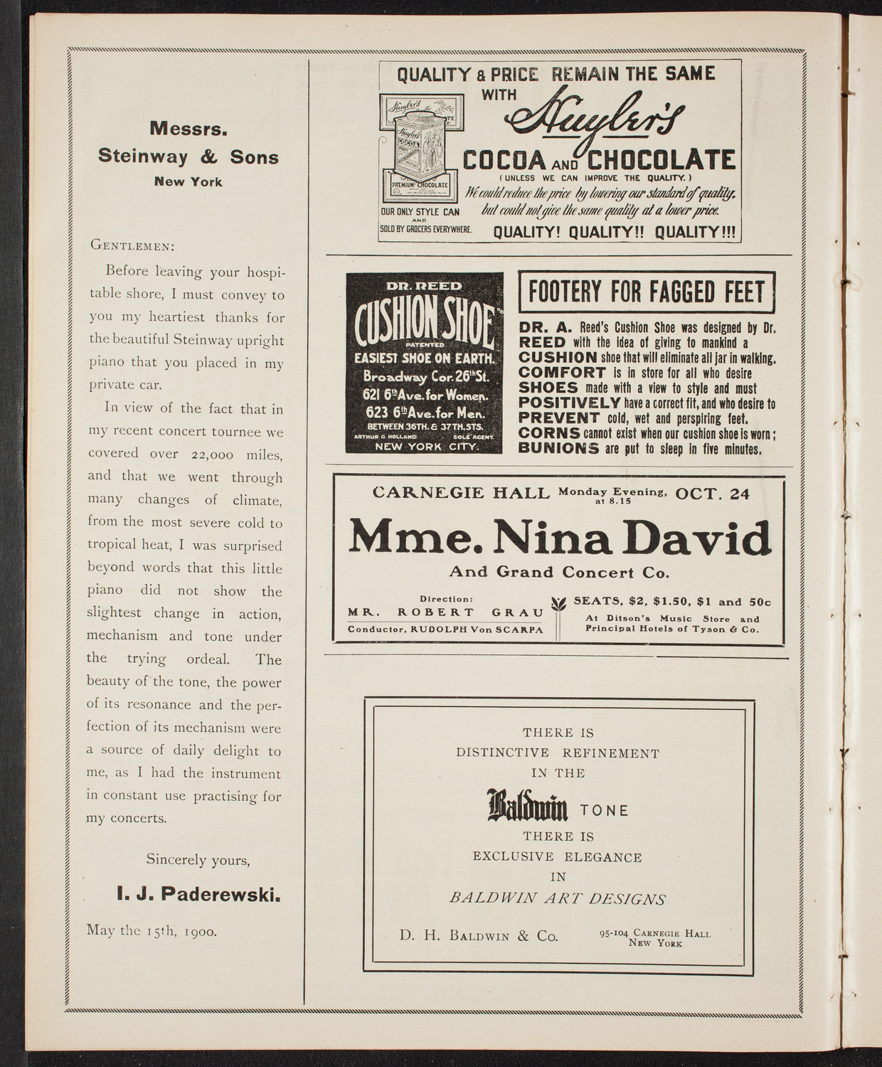 Garde Republicaine of Paris, October 16, 1904, program page 4