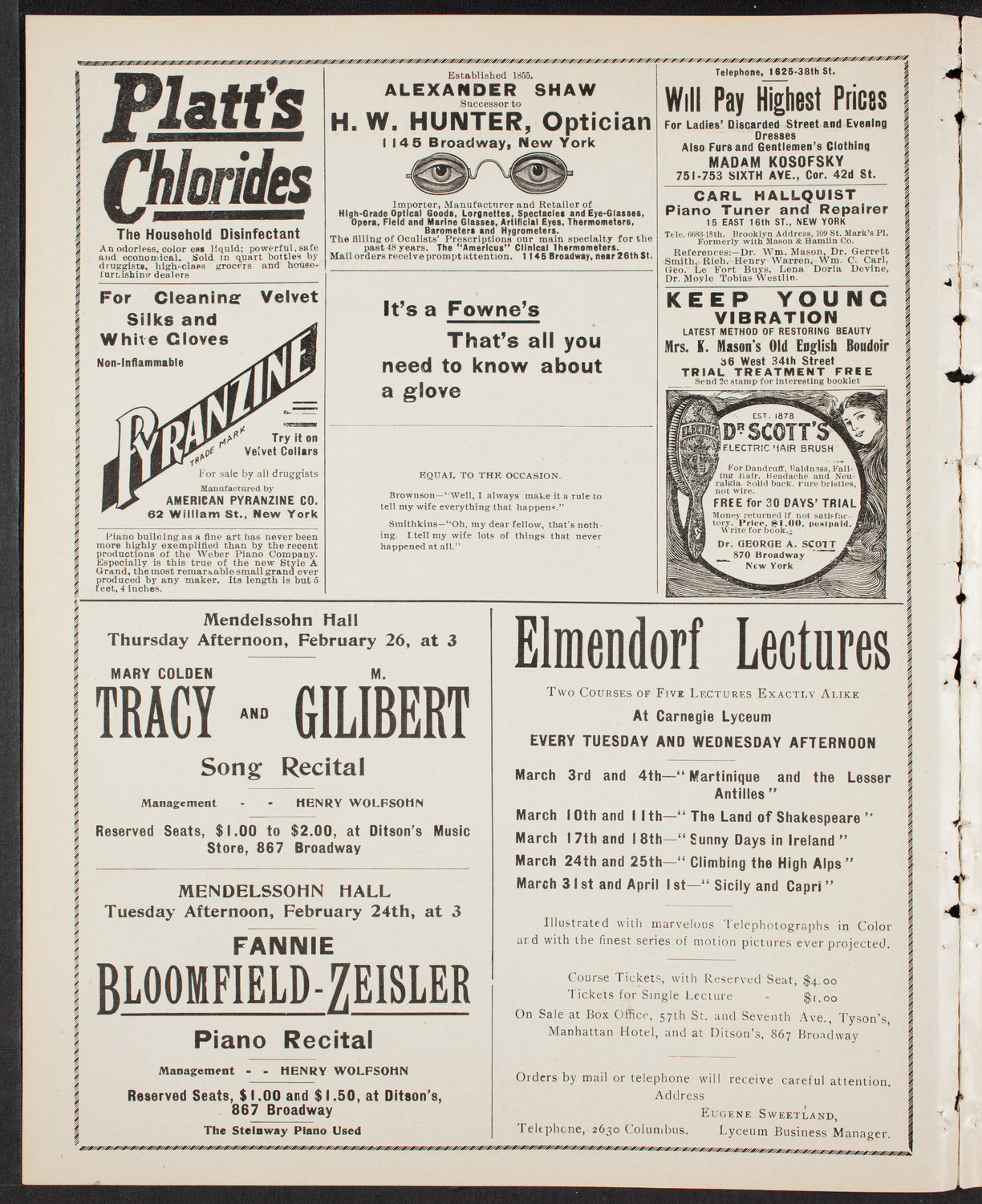 Meeting: YMCA/ Mass Meeting for Men, February 15, 1903, program page 2