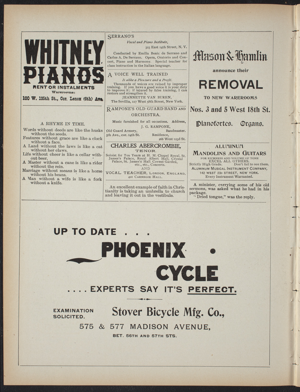 The Students' Club, May 4, 1897, program page 2