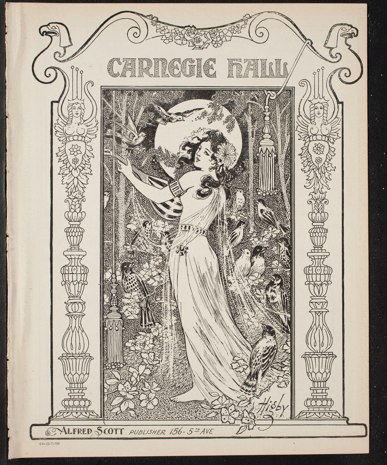 New York Banks' Glee Club, December 7, 1909, program page 1