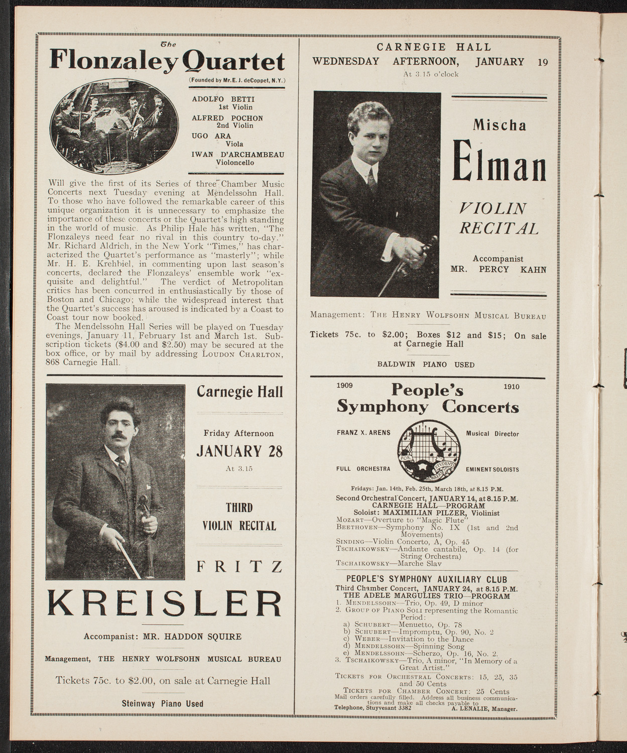 Song Recital by Liza Lehmann, Composer and Pianist, January 8, 1910, program page 10