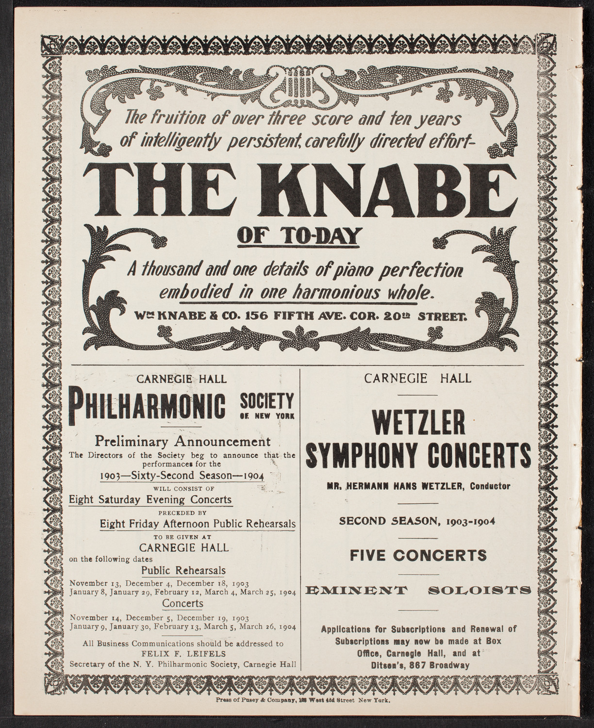 Graduation: New York Law School, June 11, 1903, program page 12