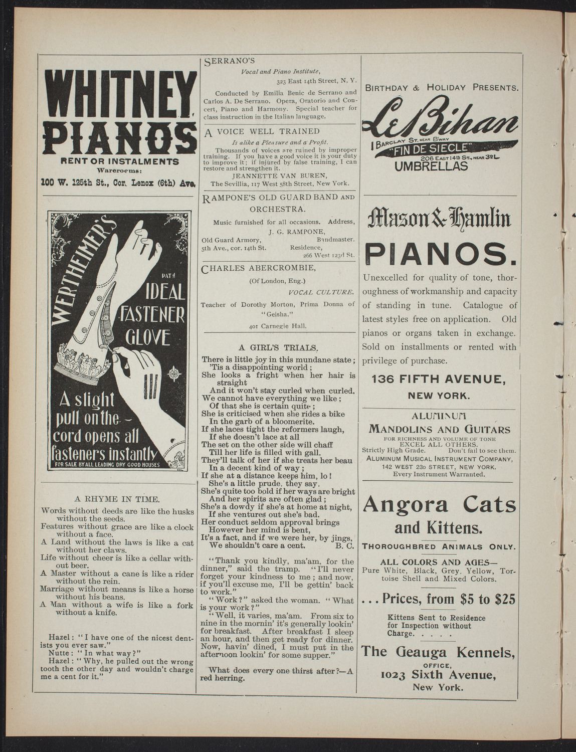 Recital by Mercedes Leigh, January 27, 1897, program page 2