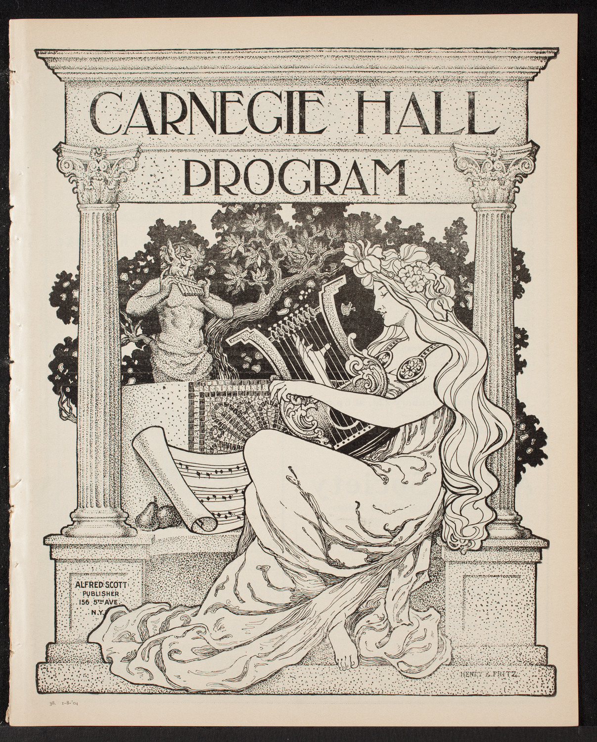 New York Philharmonic, January 8, 1904, program page 1