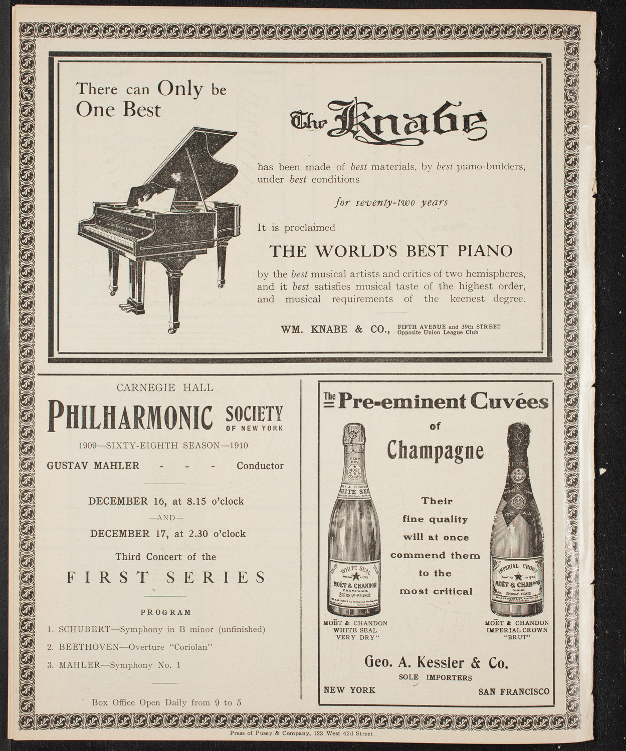 Elmendorf Lecture: At the Gates of the East, December 13, 1909, program page 12