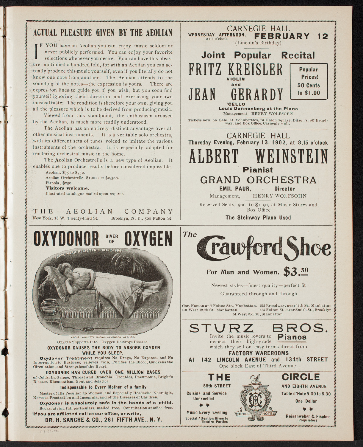 New York Philharmonic, February 1, 1902, program page 9