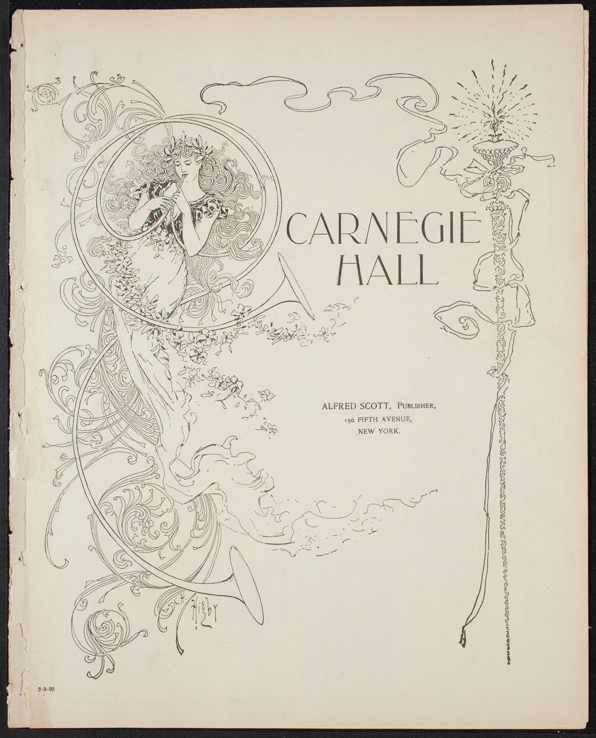 New York Banks' Glee Club, February 9, 1899, program page 1