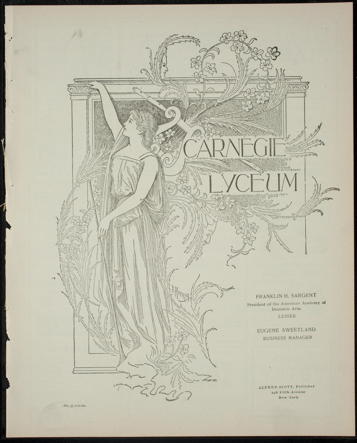 Columbia University Varsity Show, February 11, 1902, program page 1