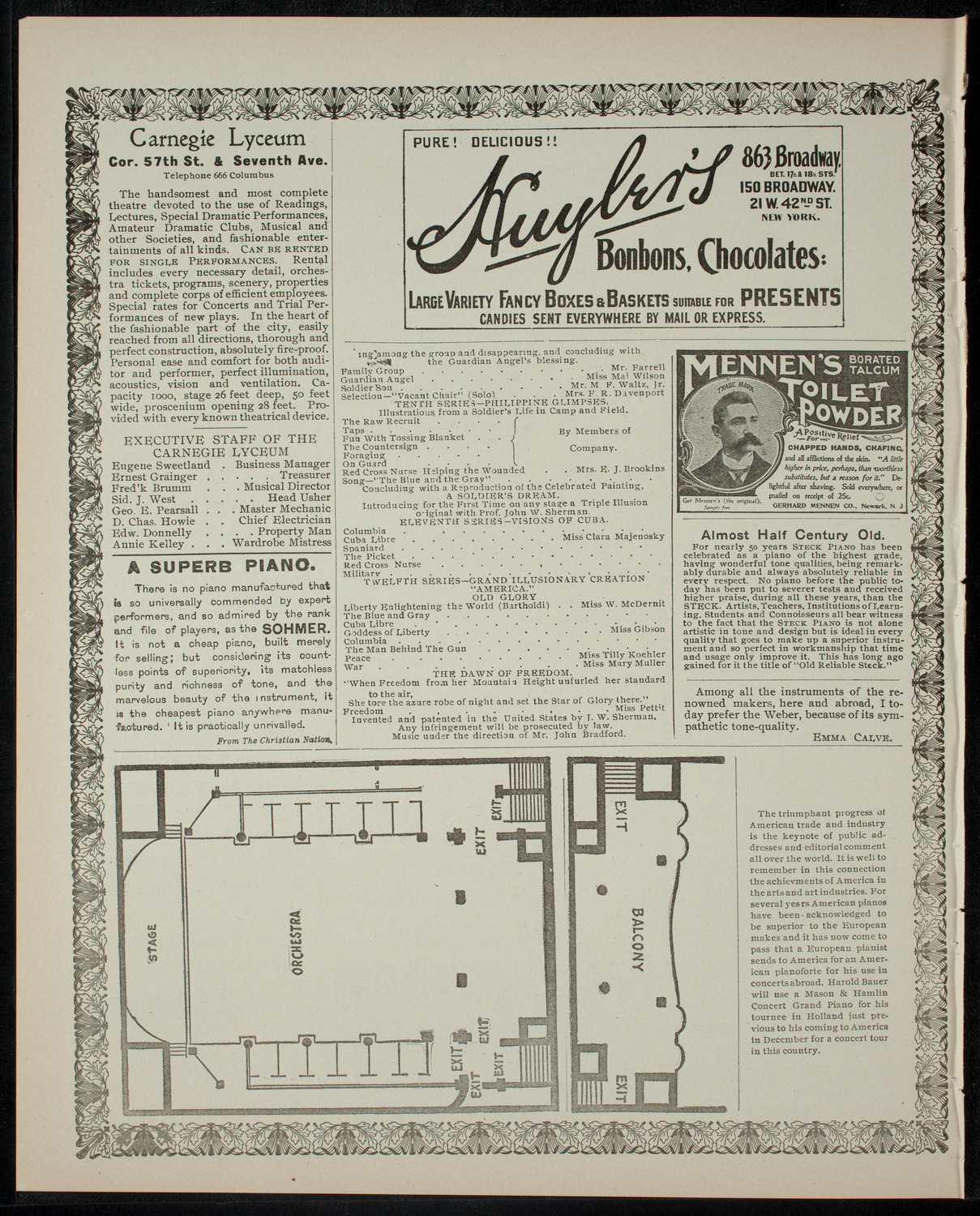 Benefit Performance for The International Order of the Kings' Daughters and Sons, April 26, 1902, program page 4