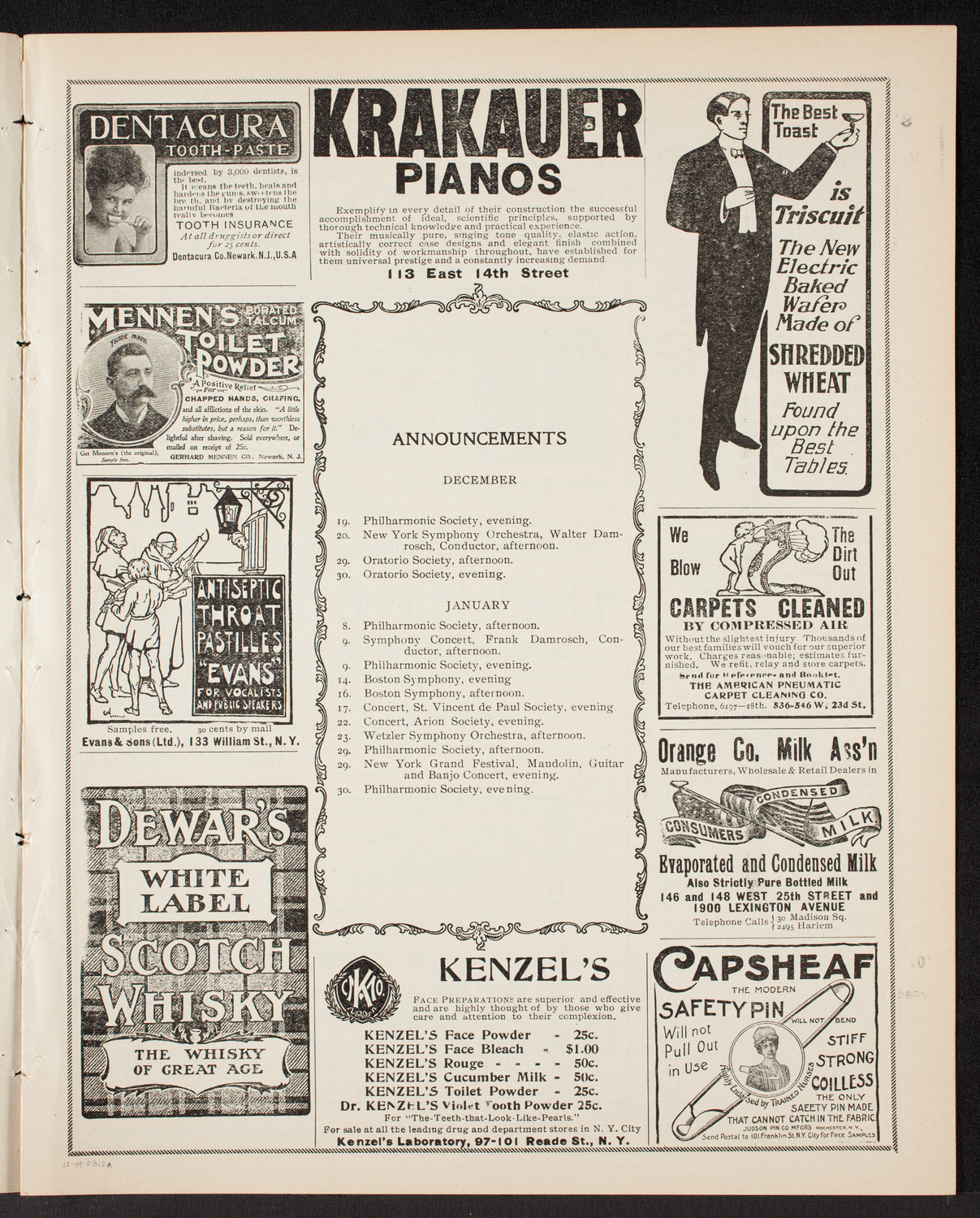Symphony Concert for Young People, December 19, 1903, program page 3