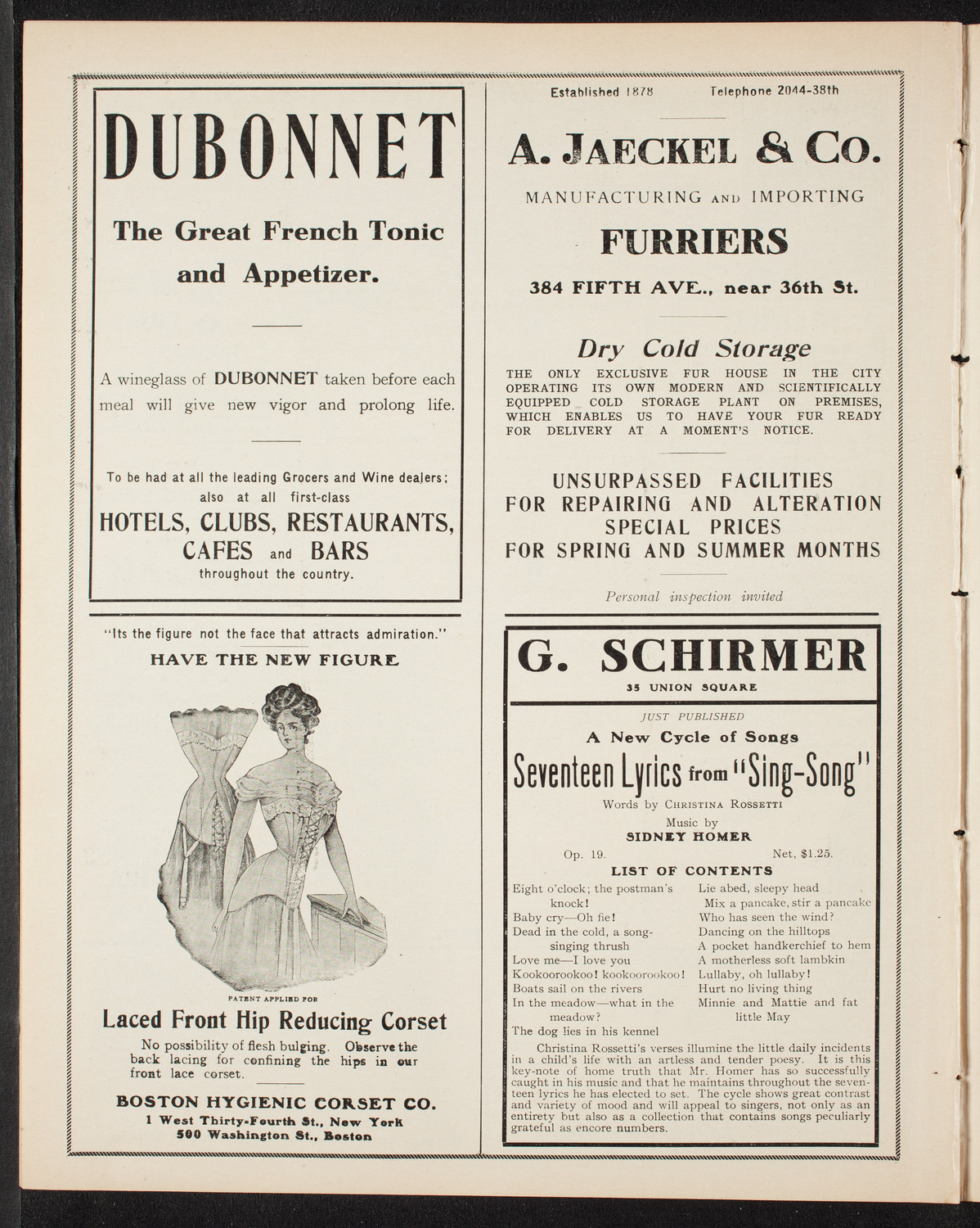 Goethe Festival Faust Centenary, April 2, 1908, program page 8