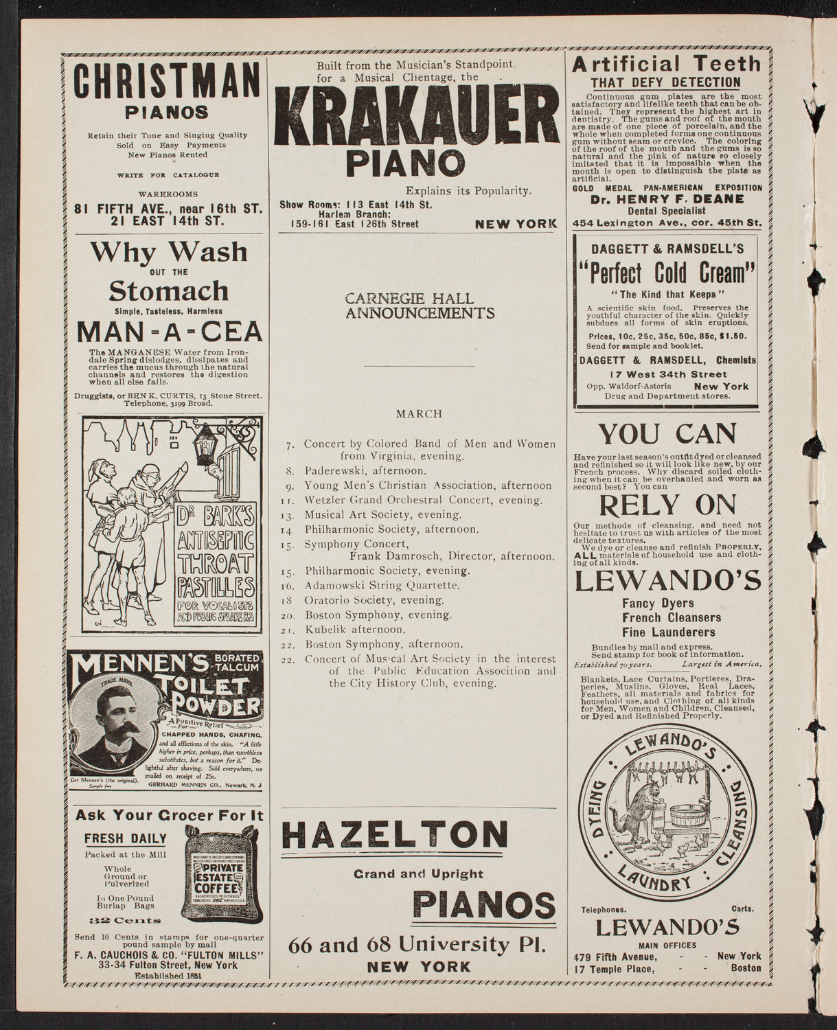 Charity Concert by Orchestra of the Second Imperial Sailors' Division, March 6, 1902, program page 2