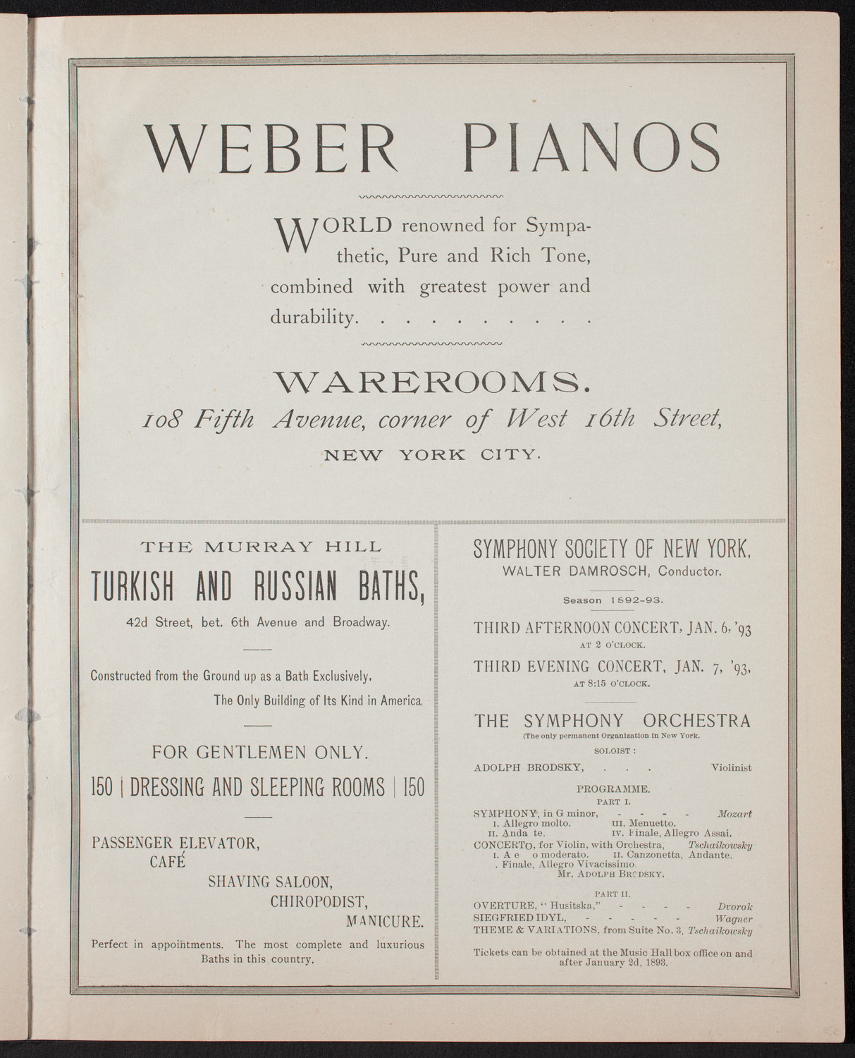 Oratorio Society of New York, December 30, 1892, program page 7