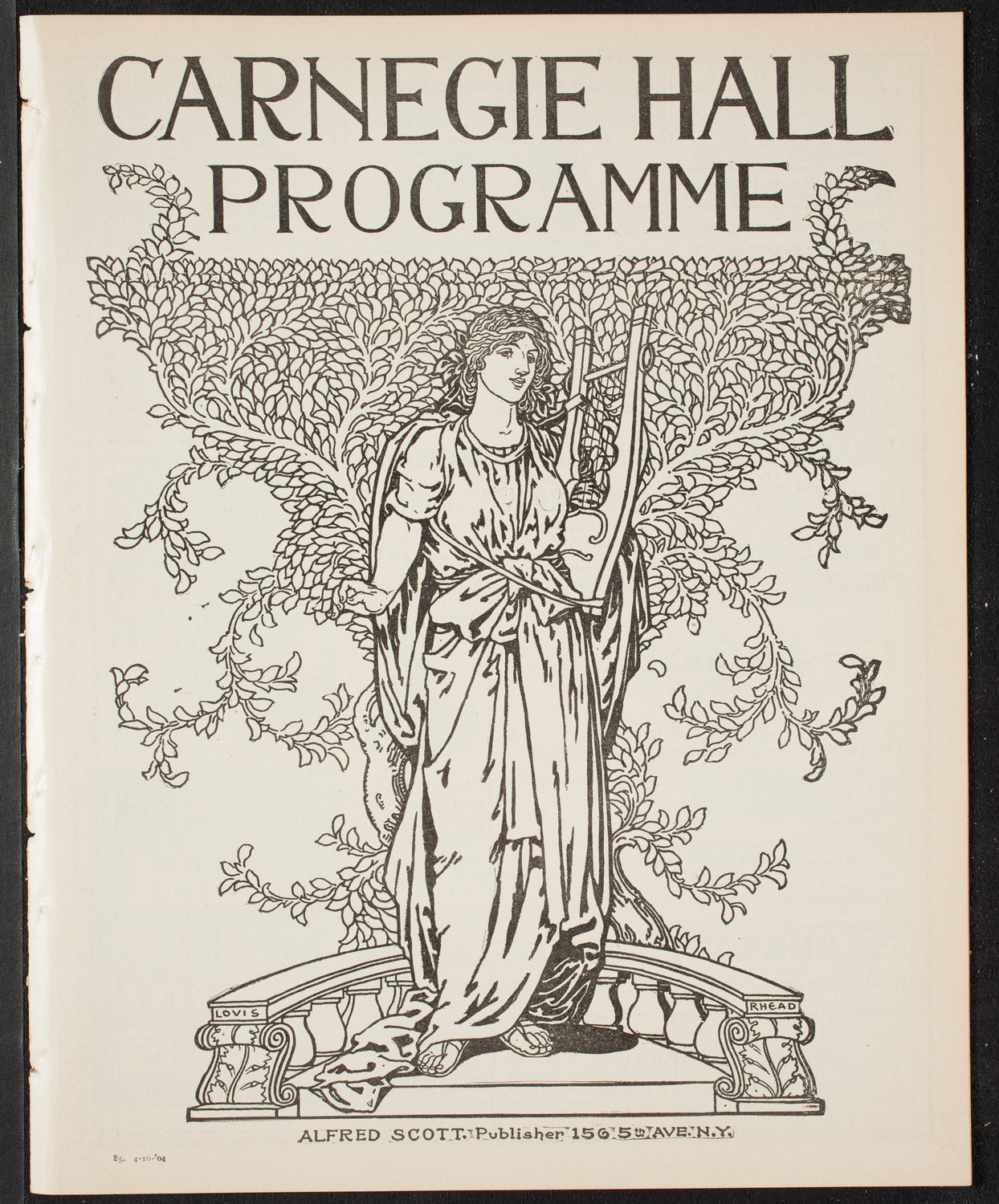 Gaelic Society Annual Concert, April 10, 1904, program page 1