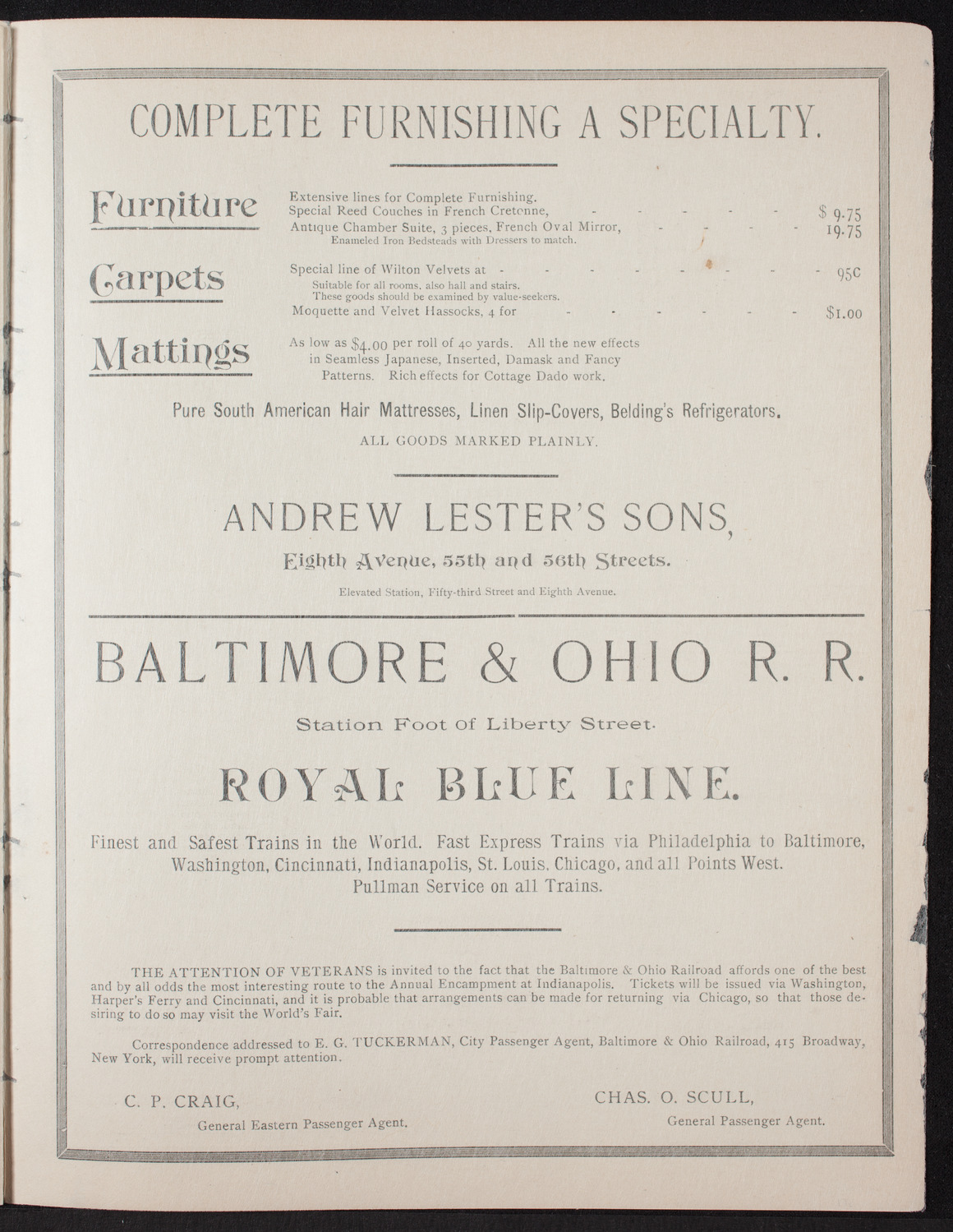 Memorial Excercises of the Grand Army of the Republic, May 30, 1893, program page 7