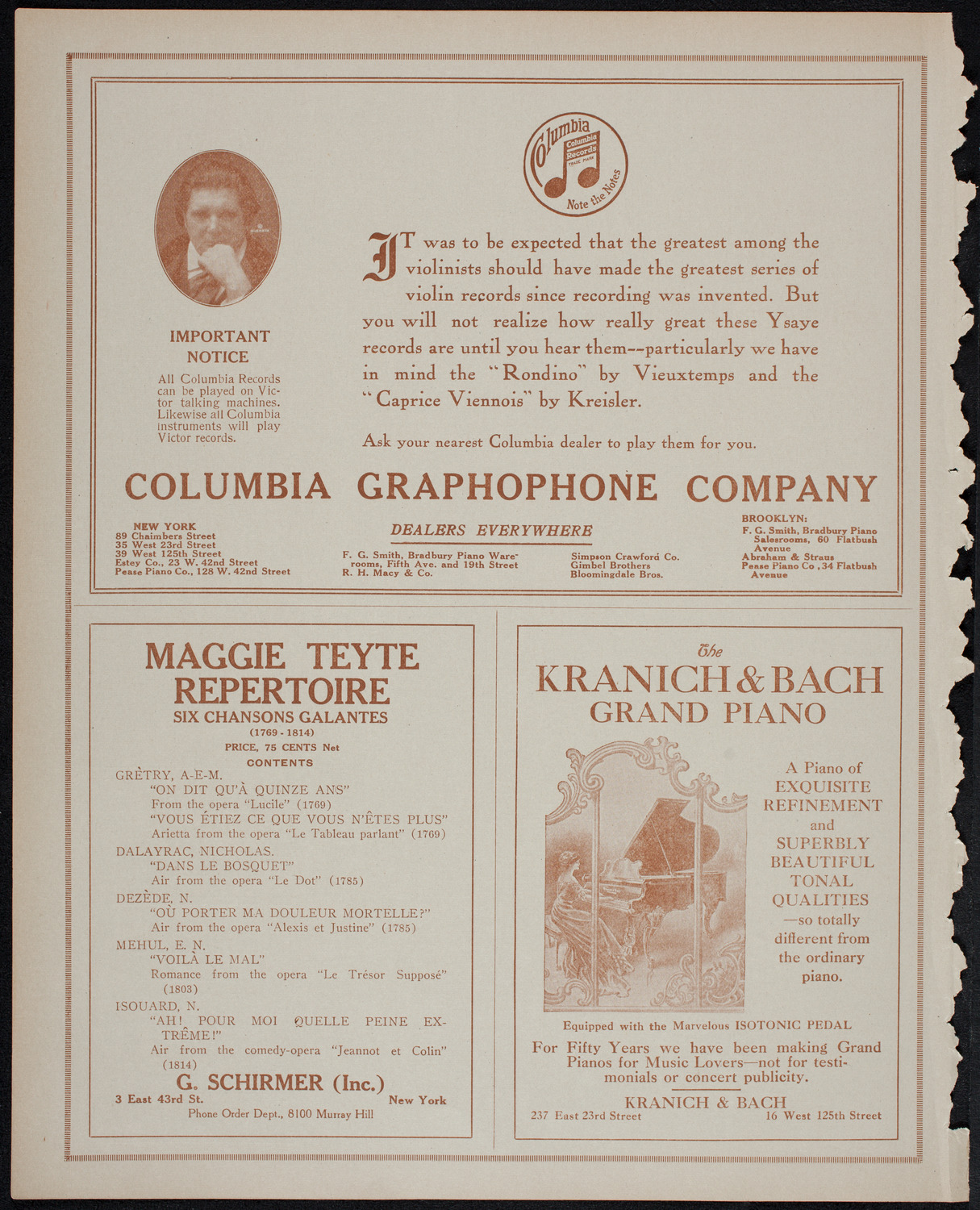 People's Symphony Concert, December 14, 1913, program page 6