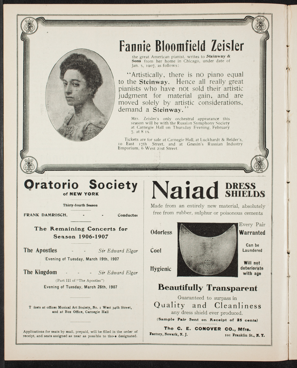 People's Symphony Concert, February 1, 1907, program page 4