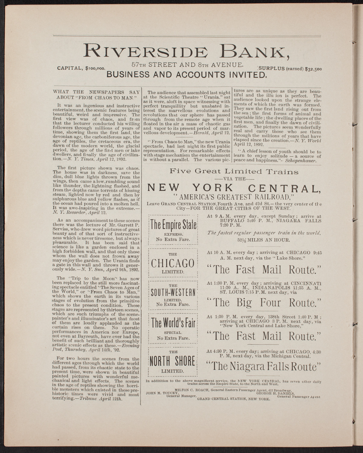 New York Symphony Orchestra: Handel Festival, April 29, 1892, program page 8