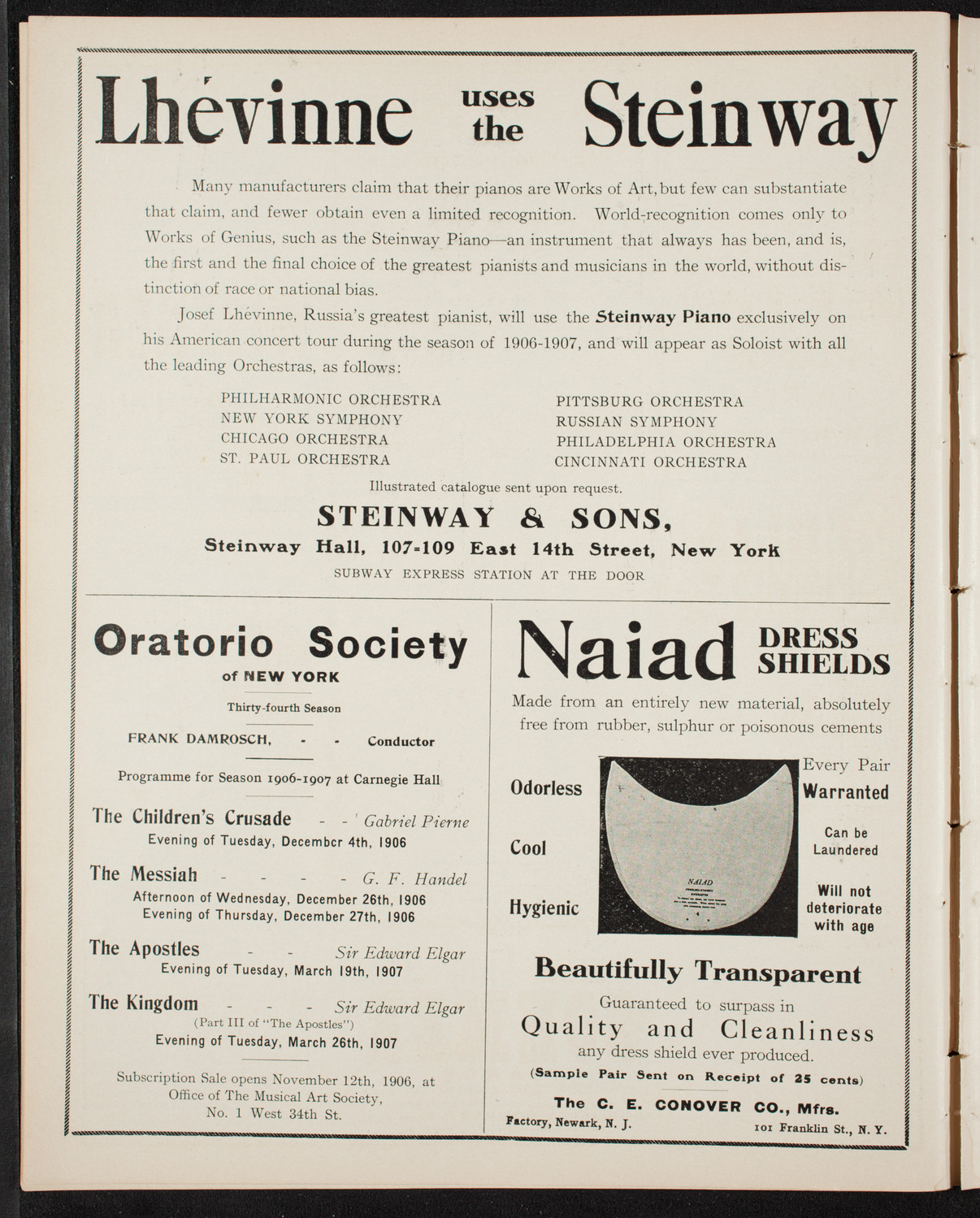 Knights of Columbus Discovery Day Celebration, October 12, 1906, program page 4